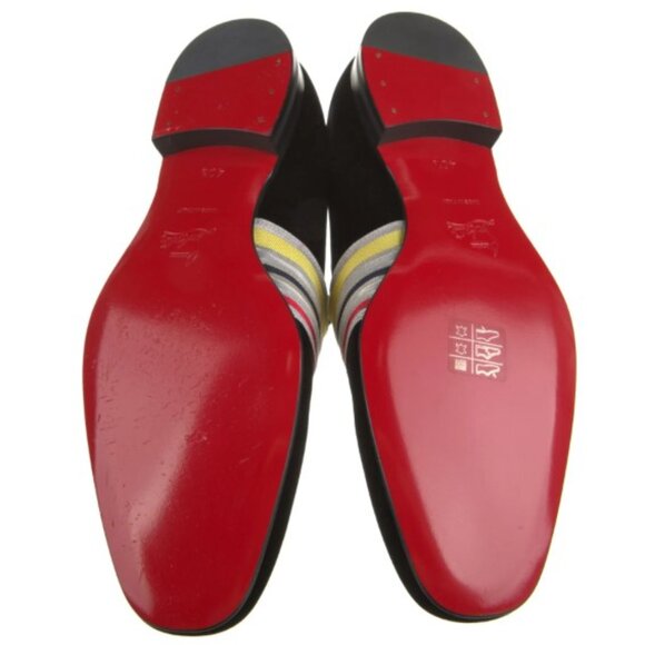 Christian Louboutin Velvet Striped Loafers main image 4